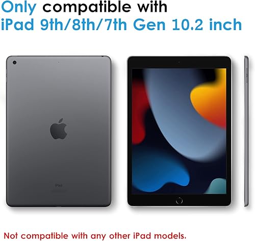 Miniatura 2 de VIKESI Protector de pantalla para iPad de 9  8  7 generación, protector de película de vidrio templado de 10.2 pulgadas para iPad de 9  8  7