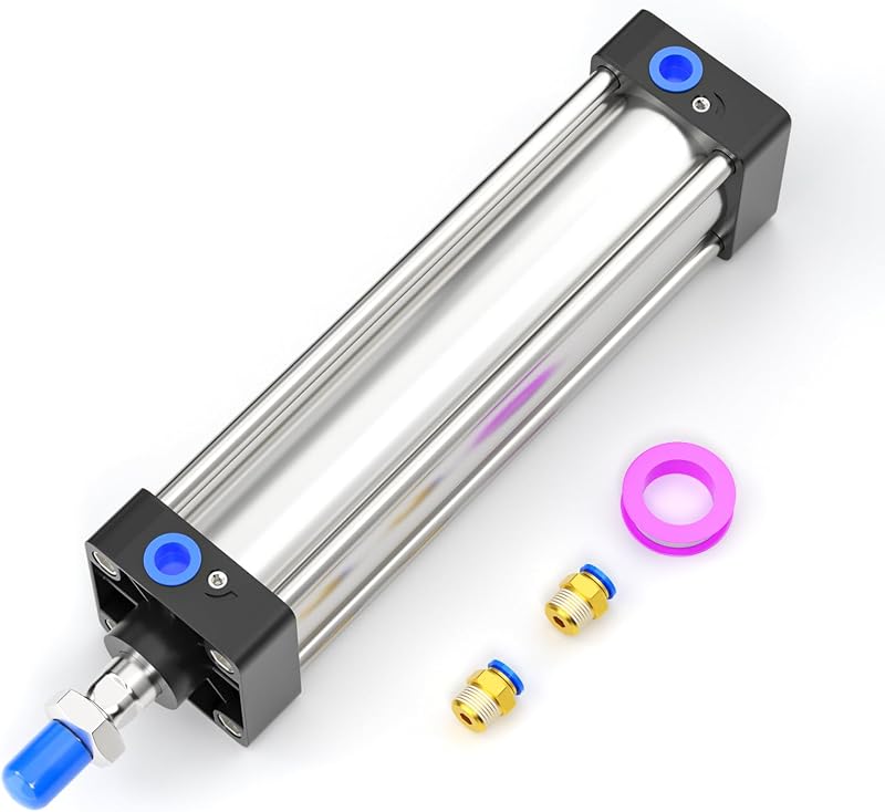 Cilindro TAILONZ SC 100x150 | Actuador Neumático de Doble Acción con Vástago de Pistón Roscado, Cuerpo de Aluminio para Industria Ligera, Química, Textil, Electrónica.