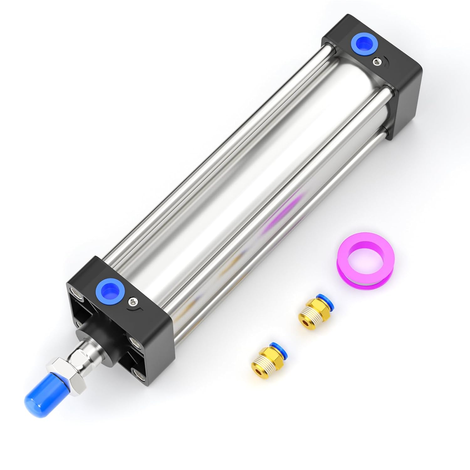 TAILONZ PNEUMATIC Air Cylinder SC 63 X 200 Bore: 2 1/2 inch, Stroke: 8 inch, Screwed Piston Rod Dual Action