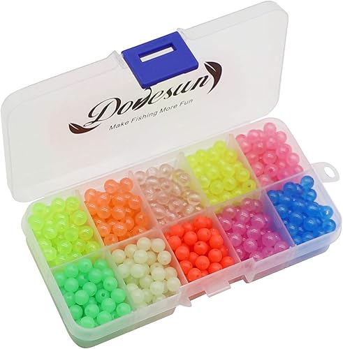 Miniatura 7 de Dovesun Cuentas de pesca que brillan en la oscuridad, cuentas de pesca para agua salada, 1035 unids600 piezas250 piezas120 cuentas coloridas para