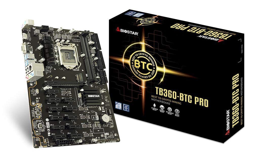 Biostar TB360-BTC PRO Core i7/i5/i3 (Intel 8th and 9th Gen) LGA1151 Intel B360 DDR4 12 GPU Mining Mo