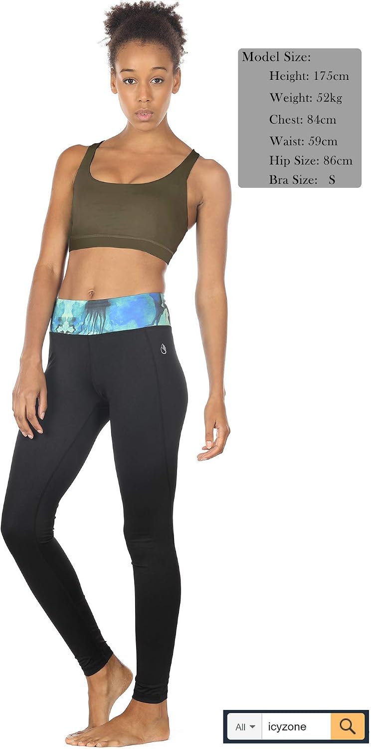 icyzone Sports Bras for Women - Activewear Strappy Padded Workout Yoga Tops Bra