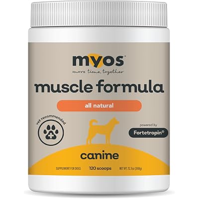 MYOS Canine Muscle Formula - All-Natural Muscle Building Supplement - Helps Reduce Muscle Loss in Dogs Due to Normal Aging and Improves Recovery from Injury or Surgery