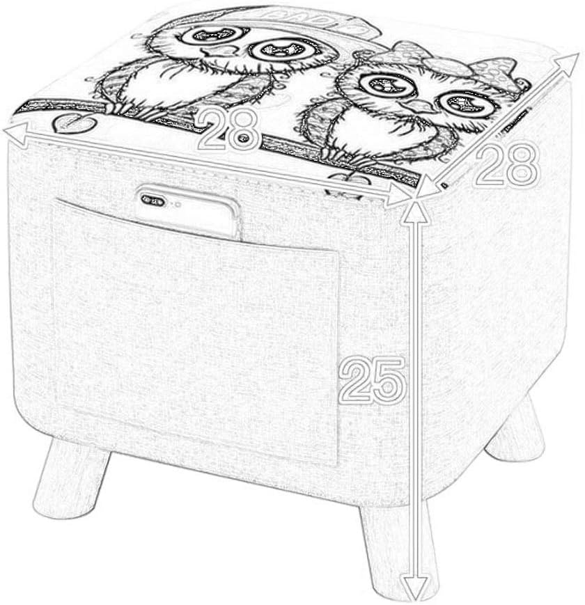 Ottoman,Ottoman Chair Stool Ottoman Footstool Upholstered Pouffe Padded Chair Shoes Bench with Removable Linen Cover,4 Beech Legs