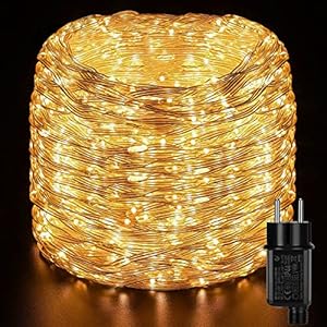 50M LED Lichtschlauch, GlobaLink 1000er LED Weihnachtsbeleuchtung Außen Strom IP65 Wasserdicht, Schlauch Lichterkette…