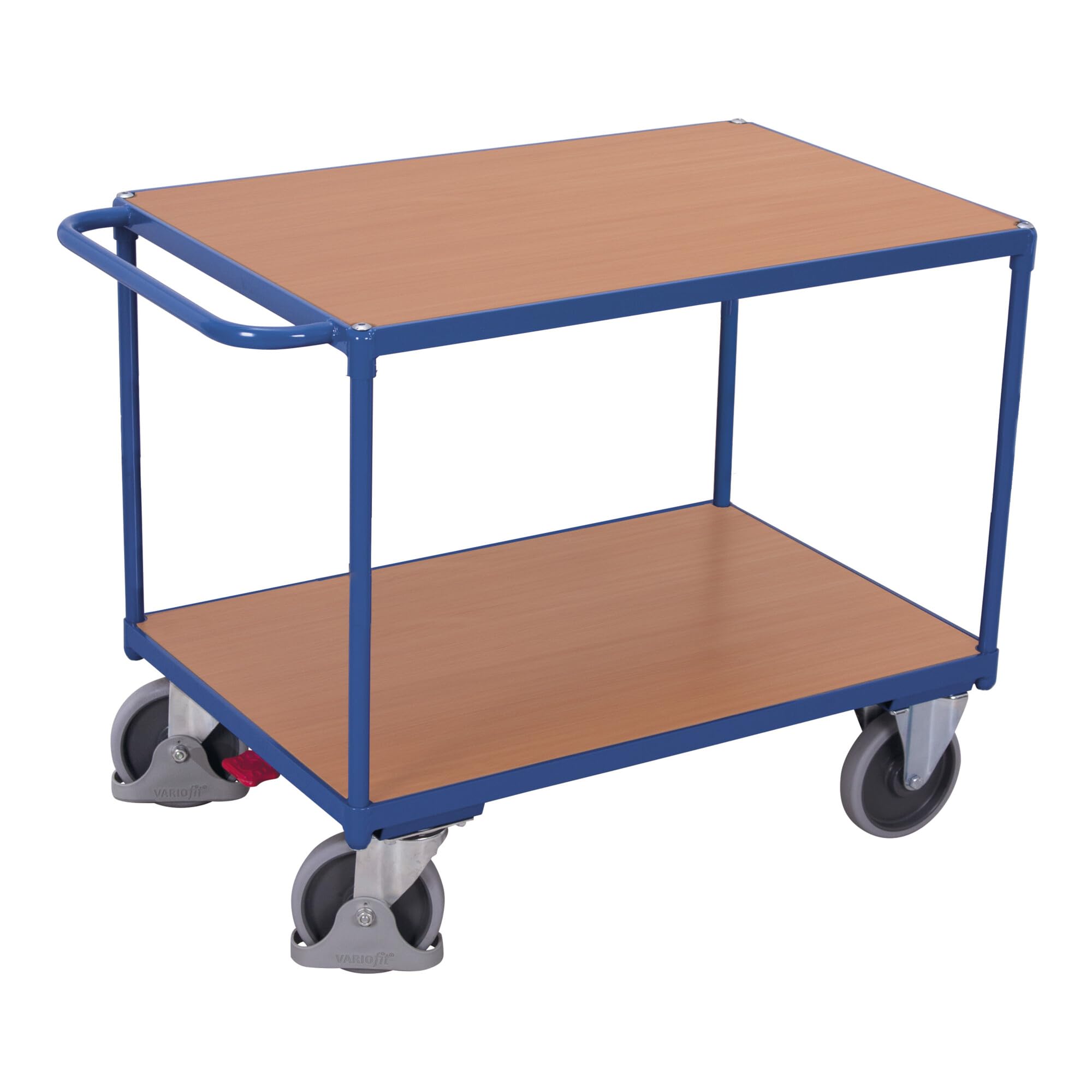 VARIOfit Schwerer Tischwagen mit 2 Ladeflächen 850 x 500 mm