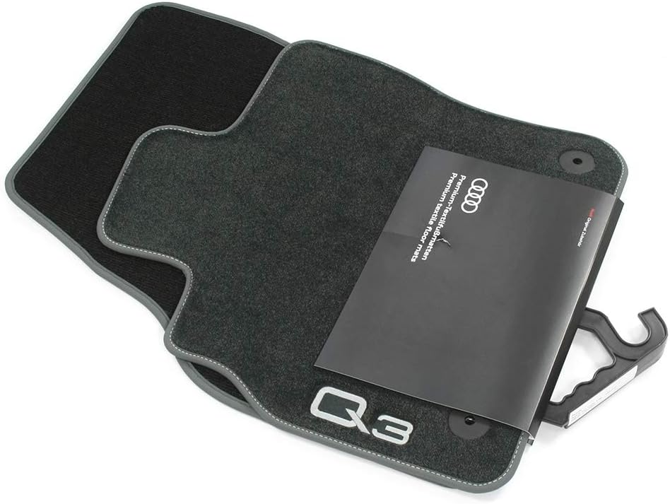 Audi 83B061275MNO Premium Textile Floor Mats Front Velour Floor Mats Fabric Mats Black
