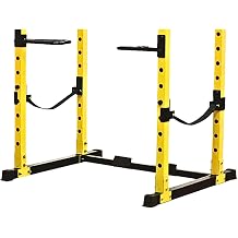 HulkFit 2.3-inch x 2.3-inch Pro Series Power Cage Squat Rack Attachments Accessories for Home Gym Strength Training Exercise Equipment | Bench Press, Squats, and Deadlifts