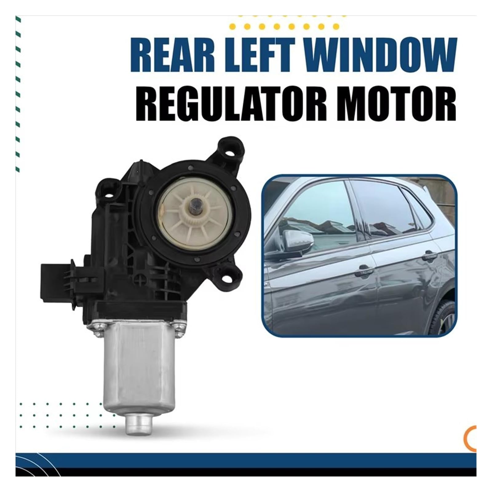 Motor Elevador de Cristal para Polo 2011-2018 6R0959801 6R0959802 6R0959803 6R0959804 Motor Elevador de Ventana de Coche Motor limpiaparabrisas de Repuesto