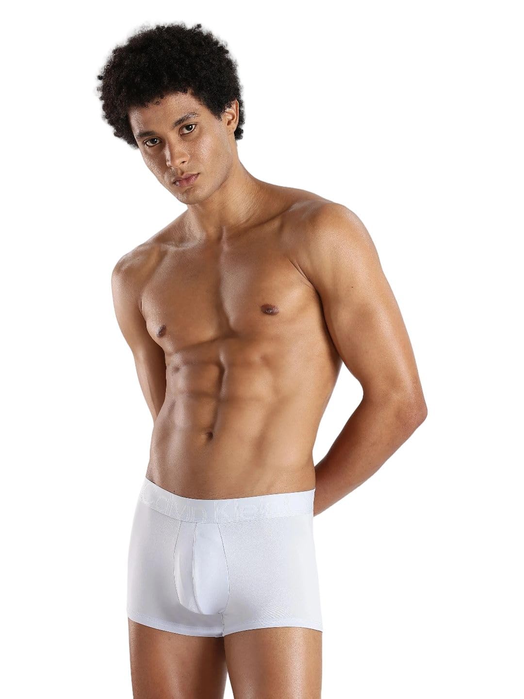 White Solid Low Rise Trunk-image-21