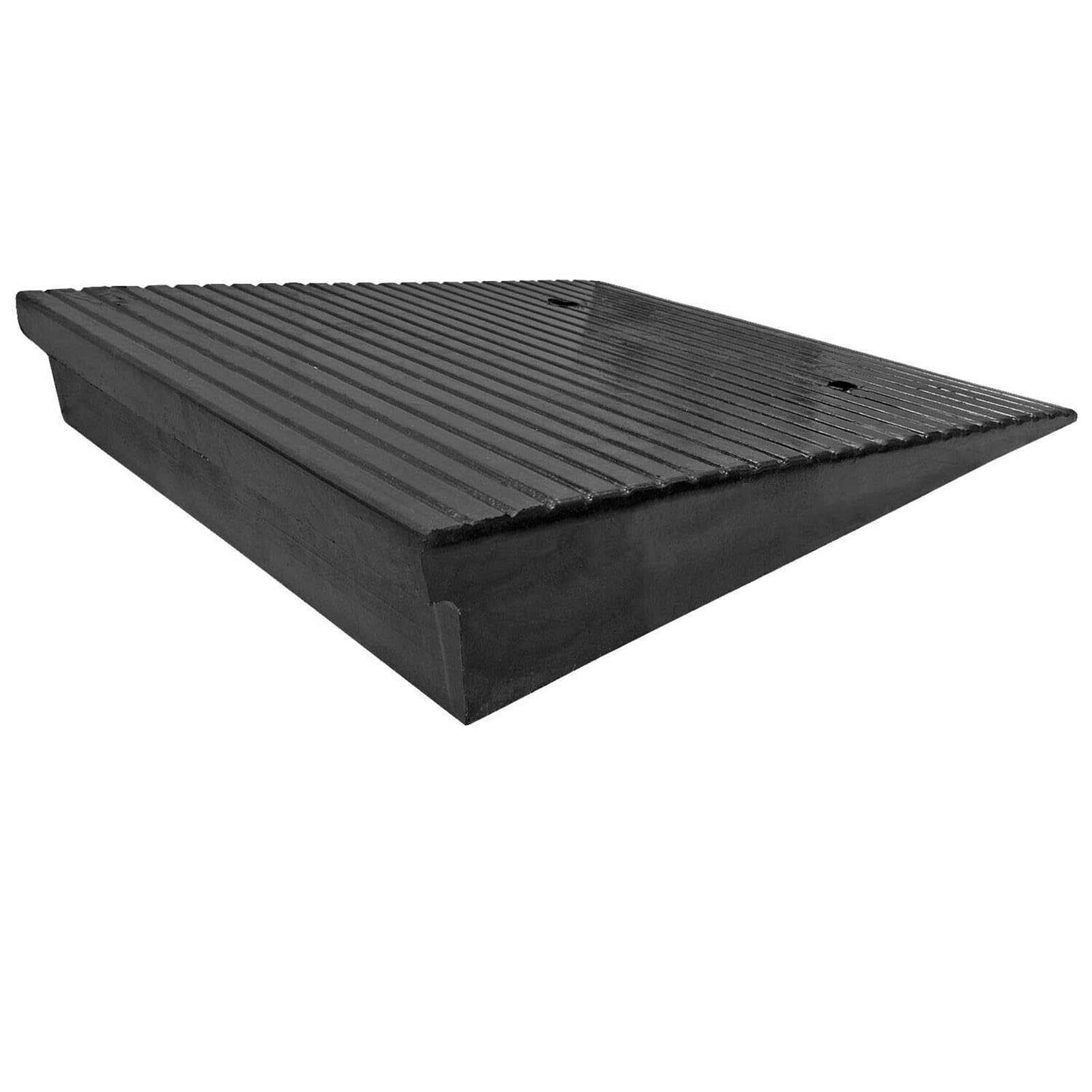 Rampe D'accès Portable Antidérapante pour Garage, Rampe De Trottoir, Rampe De Seuil en Caoutchouc pour Fauteuils Roulants, Voitures, Caravanes, Scooters Et Skateboards(50 * 60 * 10CM)