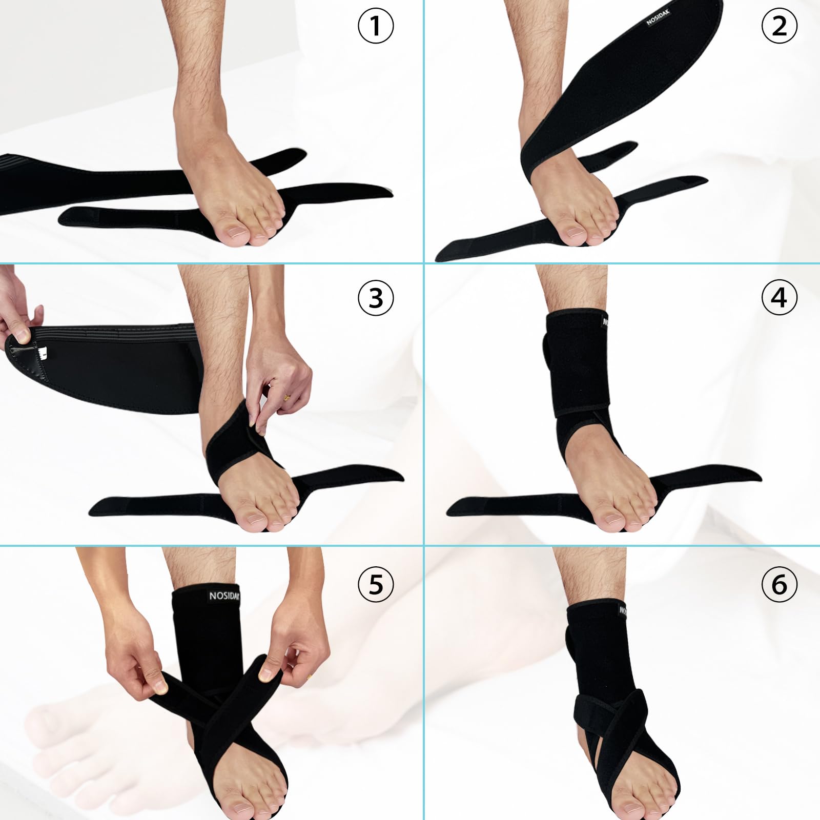 AFO - Soporte de pie para caminar con zapatos, férula nocturna para fascitis plantar, tobillera, soporte de pie caído para dormir, ortesis de pie de tobillo para recuperación de accidentes