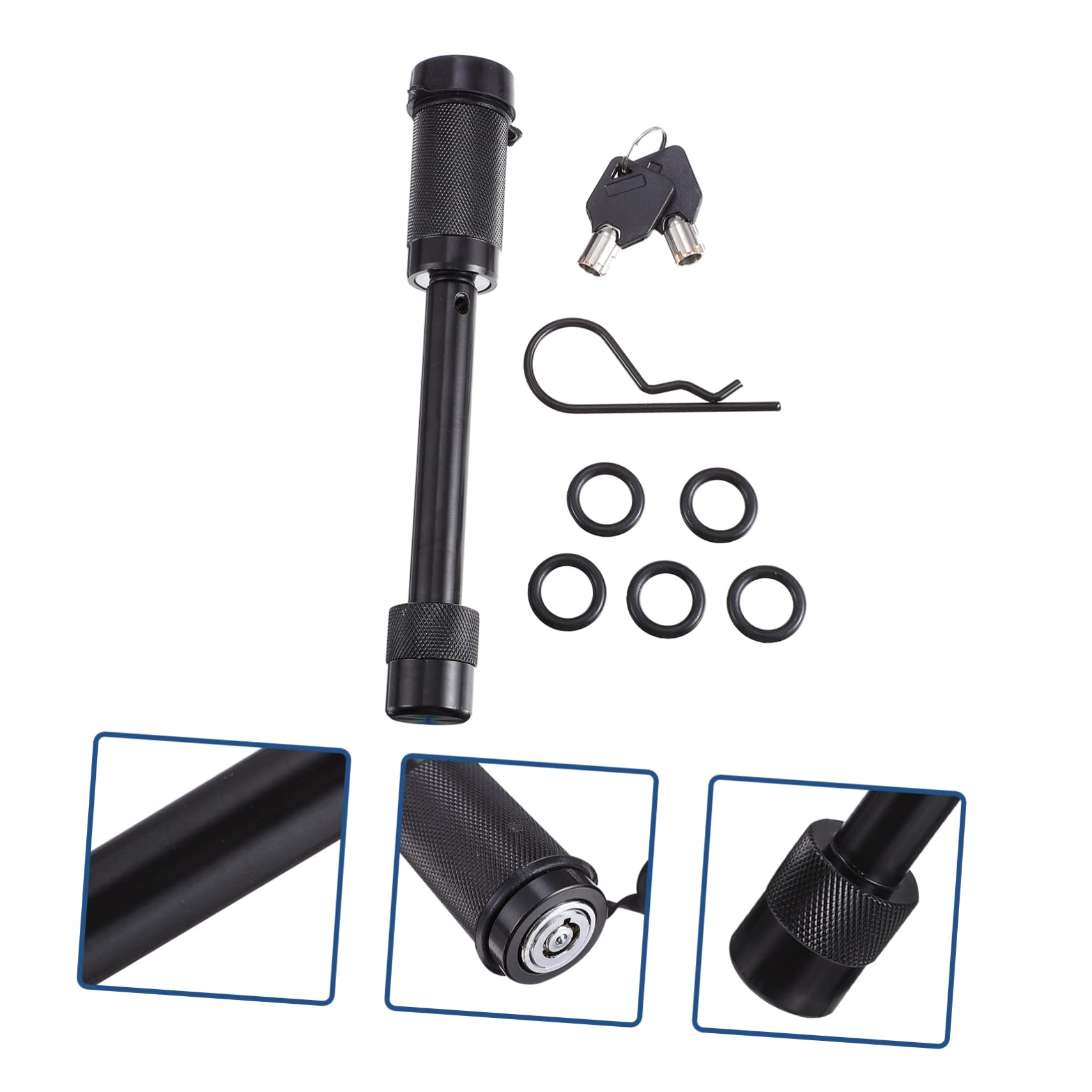 UKCOCO 1pieza Cerradura Para Remolque De Inoxidable Antirrobo y Resistente Al Agua Compatible Receivers De Remolques y Caravanas