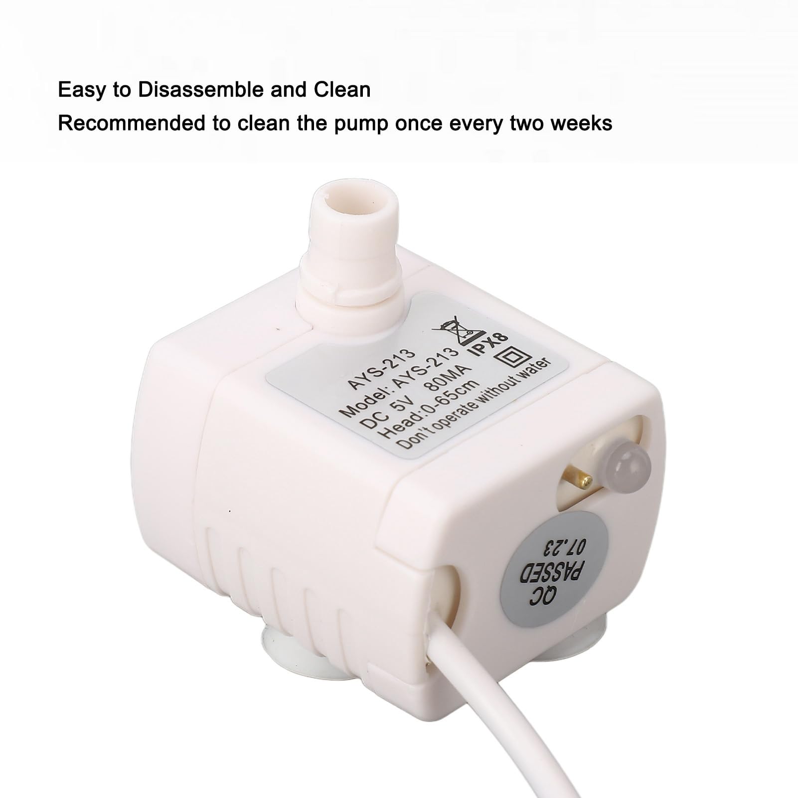 Replacement Pump for Pet Drinking Fountains Submersible USB Powered DC Brushless Motor Mini Water Fountain Pump Quiet Small Electric - Image 3