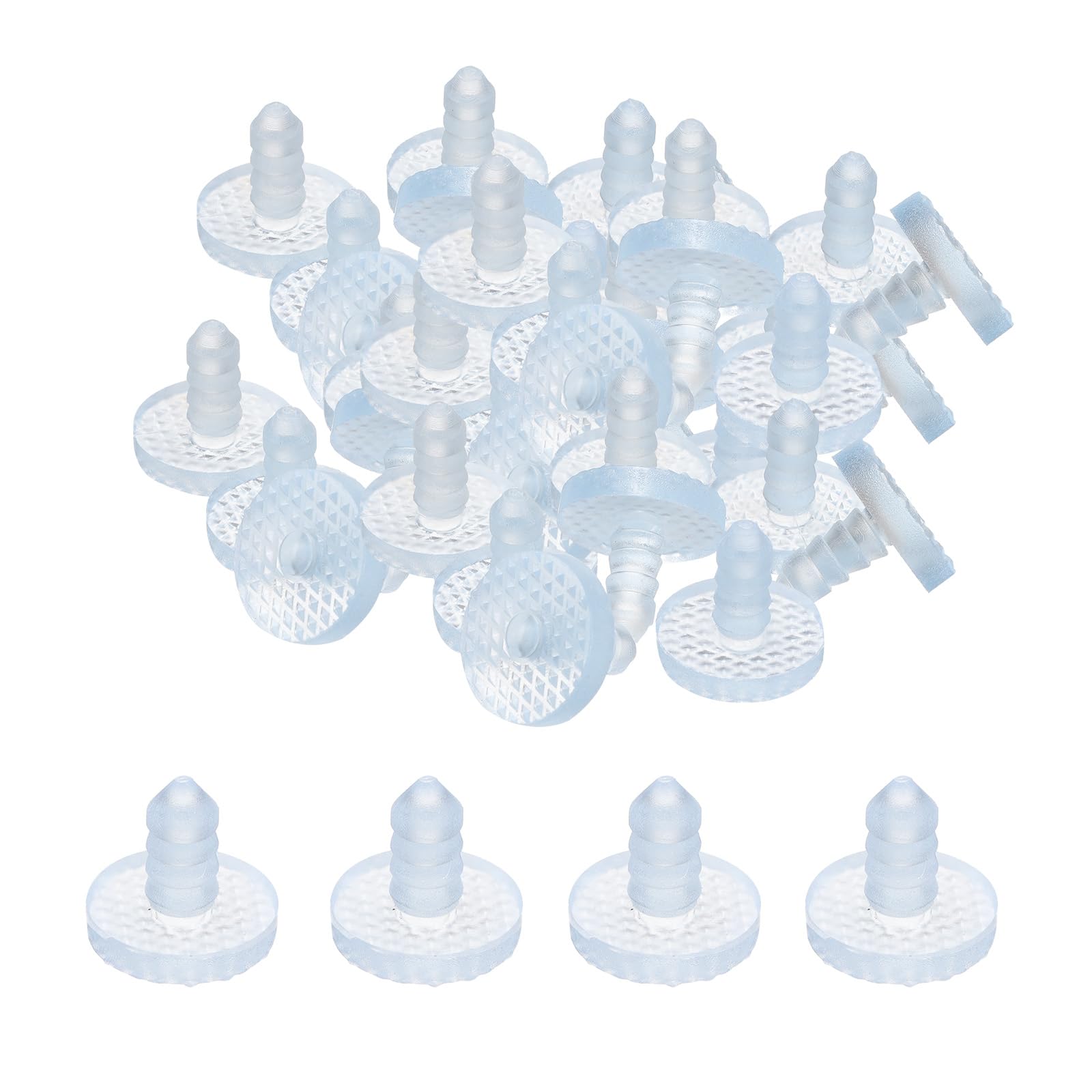 QUARKZMAN 48 Stück Glas Tischplatten Stopper 50mm – Klare Anti-Rutsch Pads Selbstklebend Für Glasplatten