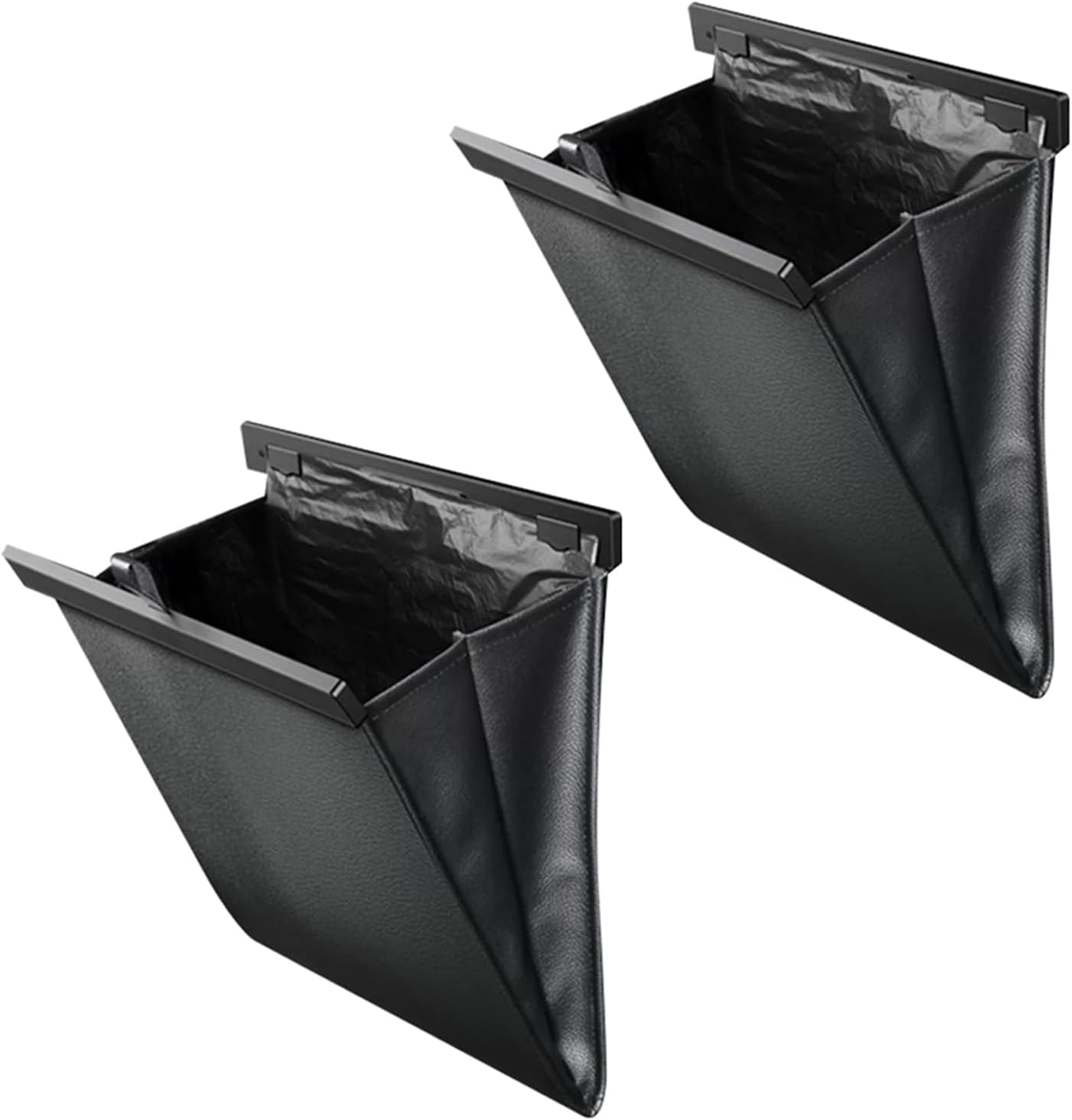 Car Trash Can for Ford Transit-250 Cargo Van 2010-2025, Leather Hanging Automotive Garbage Cans Magnetic Closure Auto Trash Bag for Back Seat Multi-Use Bin,1-Pack