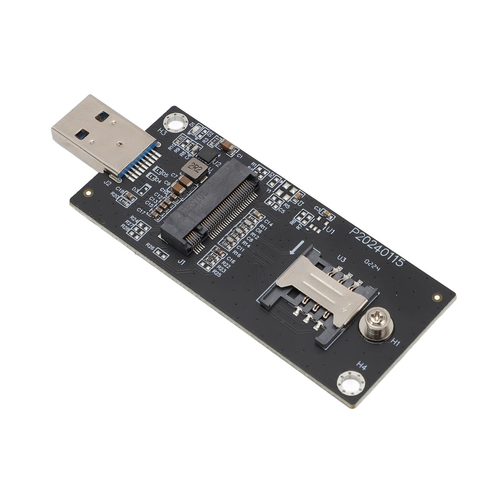 EBTOOLS Network Adapter Card, M.2 KeyB to WWAN Module Adapter Wide Operating System Compatibility Built in SIM Card Slot for Home (4 Antennae)