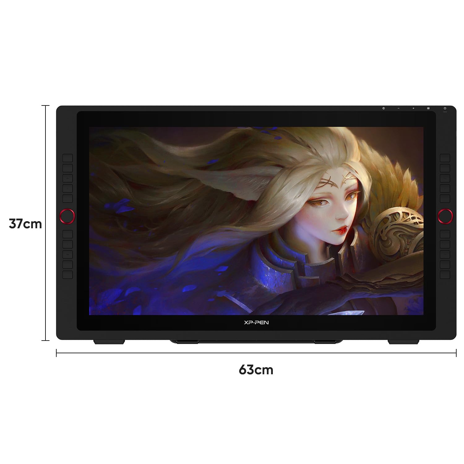 XP-Pen Artist 24 Pro Grafik-Tablet mit Display 2K QHD in 23,8 Zoll (63,8 cm), passiver Eingabestift, 8192 Ebenen, USB-C-Anschluss, kompatibel mit Windows/Mac/Android