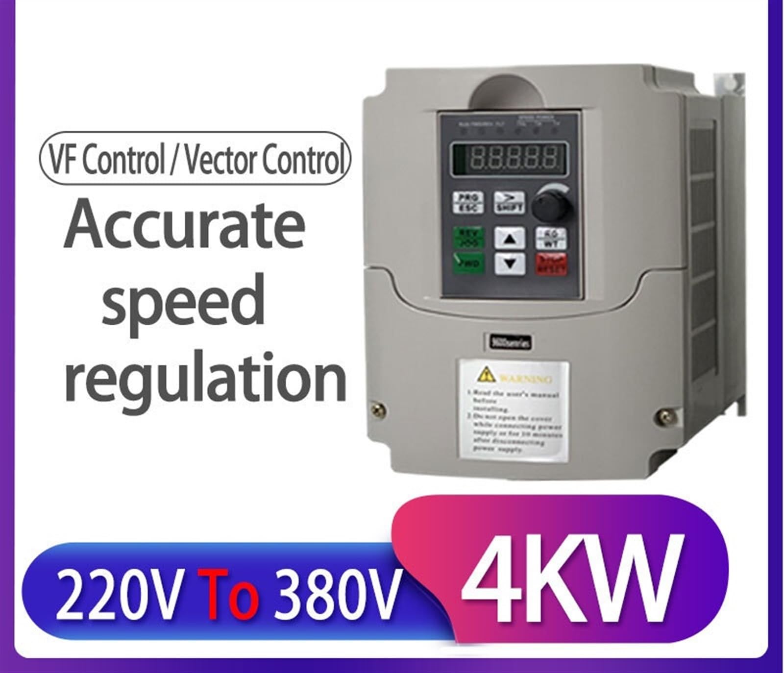 WK310 Inverter 2.2KW 1P-220V Ingresso e Uscita Reale 3P-380V Uscita Ingresso Elettrico Domestico e Uscita trifase 380V VFD(2.2KW 220V to 380V)