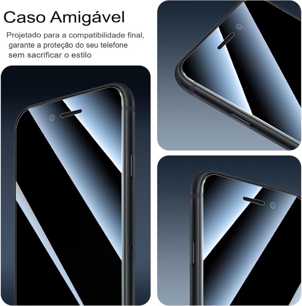 Película 3D Privativa Grossa para iPhone 16 – Vidro Temperado 9H, Cobertura Total, Anti-Espião, Compatível com Capas, Alta Sensibilidade Touch, Proteção Premium