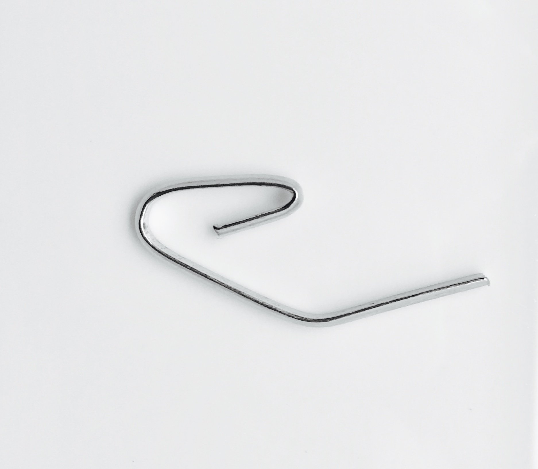 Homeelabador 24 Silver Pinch Hooks Pack Of 24 Metal Curtain Hooks Galvanised Curtain Tape Hooks Pins For Curtain Hanging By