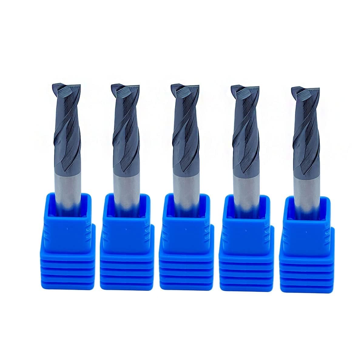 5 piezas HRC45 punta de 6 mm de diámetro de 2 cuchillas CNC (HRC45D6x6x50-2F)