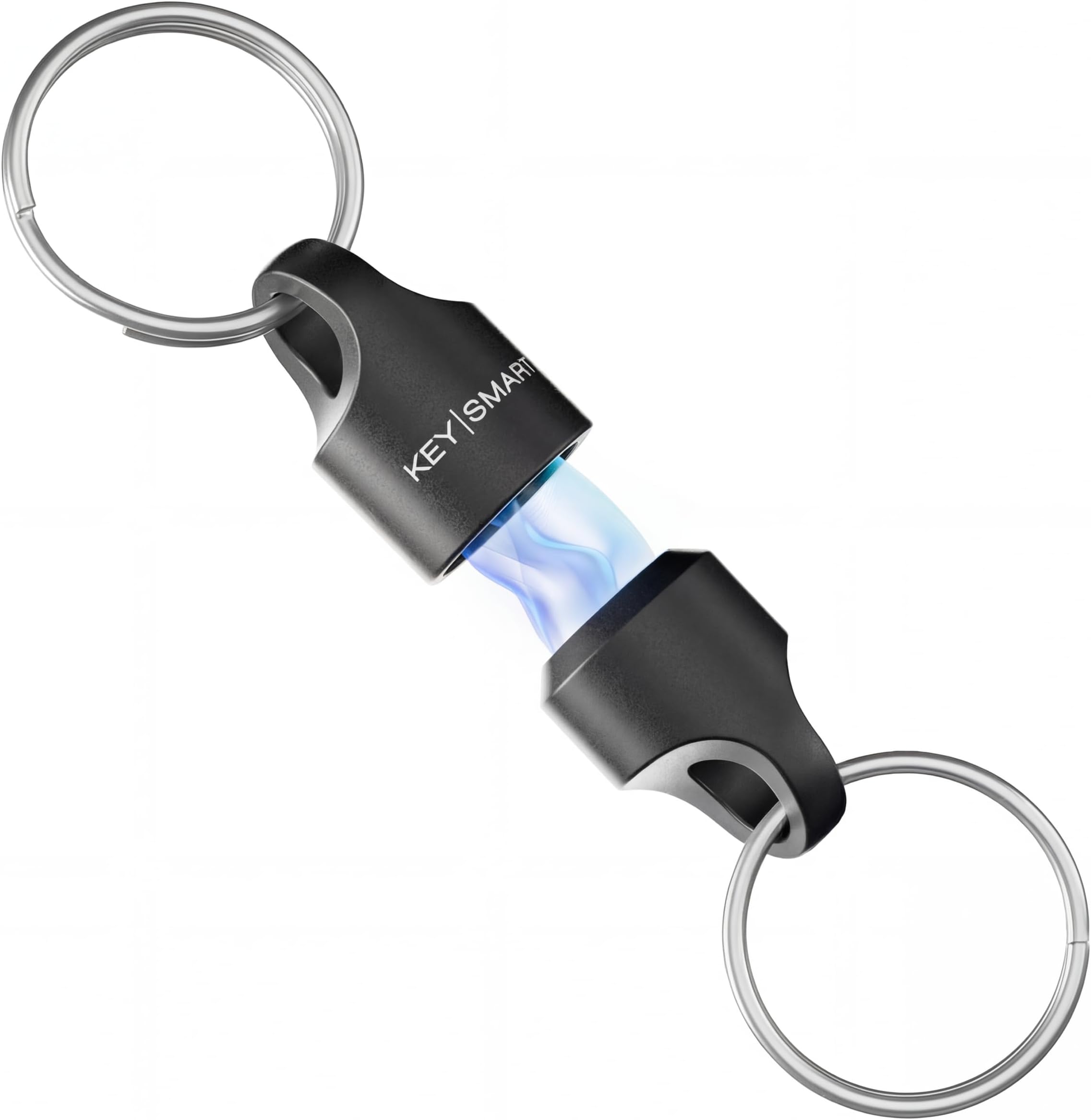 KeySmart MagConnect Black, 1-Pack - Magnetic Key Holder for Purse, Key Chains for Car Keys, Detachable Key Ring Quick Release Keychain for Men - Mens Key Chain Rings Heavy Duty Key Ring