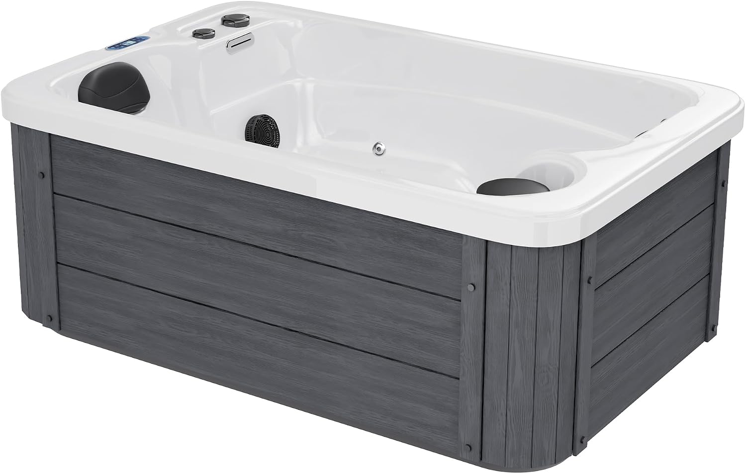 Jocisland 2-Person Hot Tub with Jets and LED