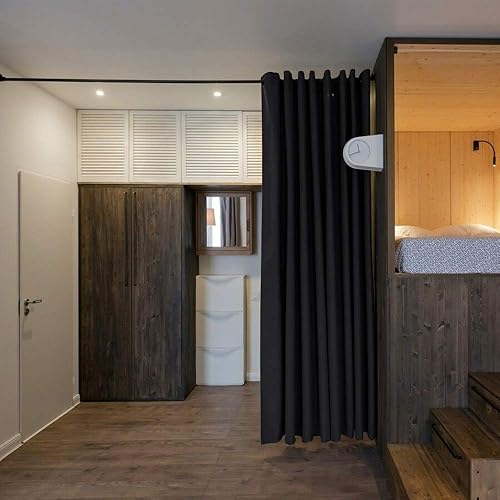 Miniatura 5 de NICETOWN Room Separating Divider, Room Divider Curtain Screen Partition, Function Thermal Blackout Patio Door Panel, Sliding Door Insulated Curtain