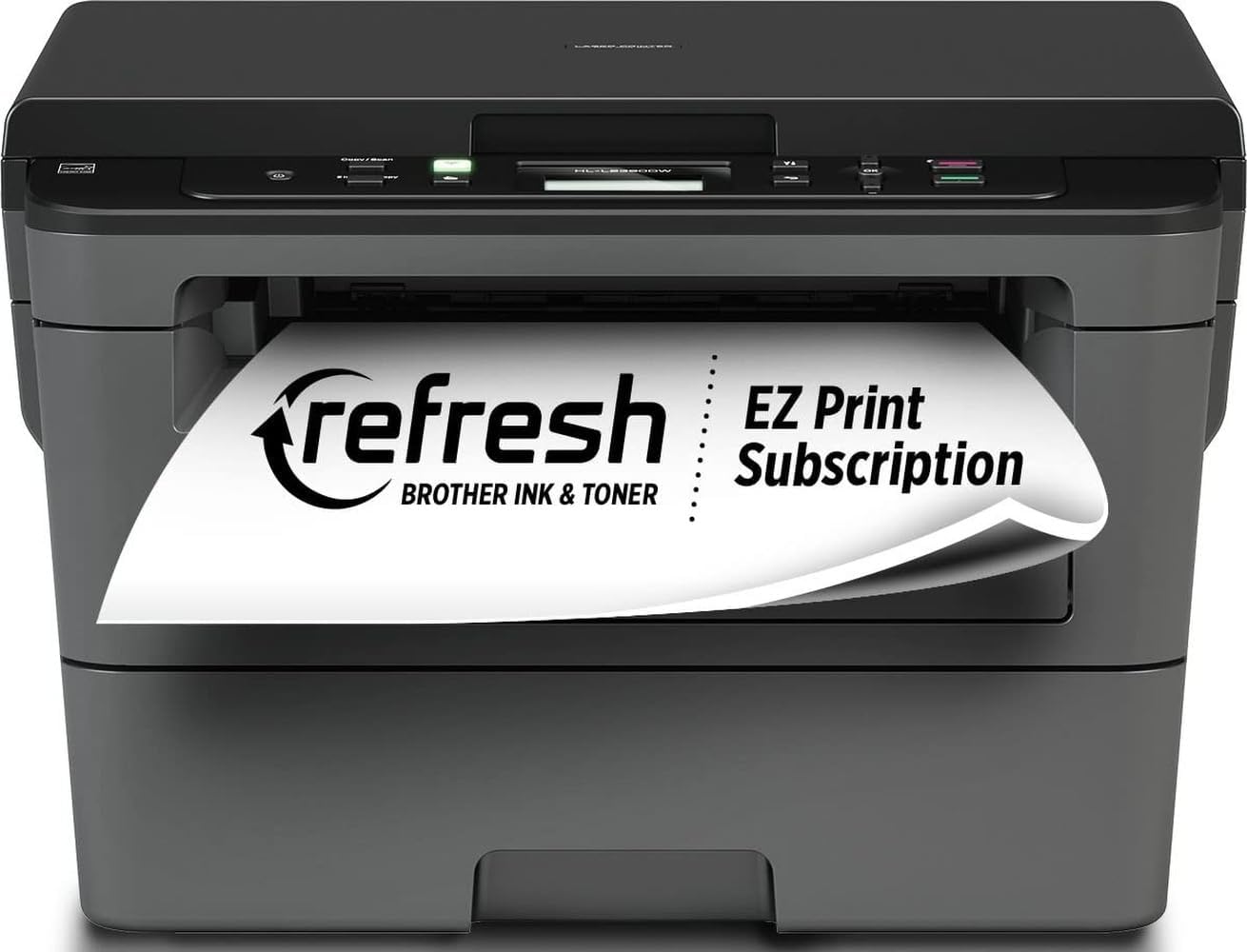 Brother Monochrome Laser HLl2390DW, Wireless Networking, Duplex Printing Refresh Subscription with Free Trial and Amazon Dash Replenishment Read