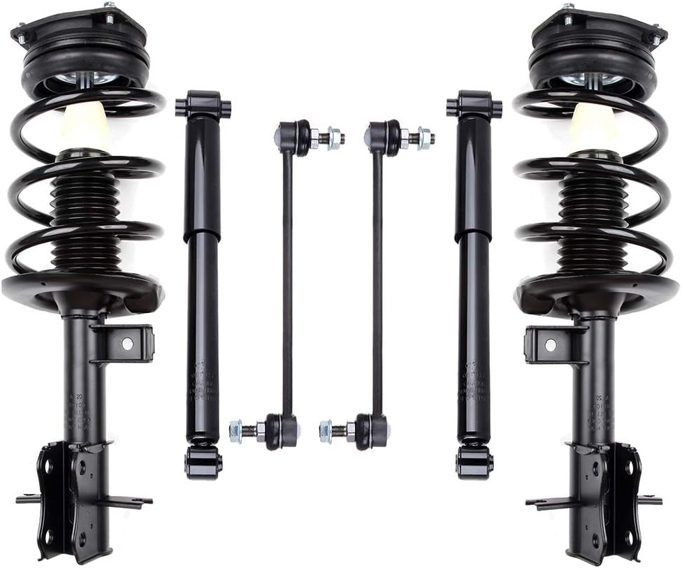 SCITOO - (6pcs) Rear shock absorber Front complete strut Stabilizer Bar Link fit for 2007-2012 for Nissan Sentra Set of 6