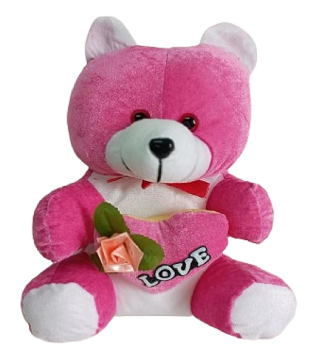 MOM World Big Size Teddy Bear Soft Toys Stuffed Toys This Adorable Fluffy Spongy Fur plushie is The Perfect Companion Birthday Gift Plush & Stuffed Toys (11X8 INCH, Dark Pink)