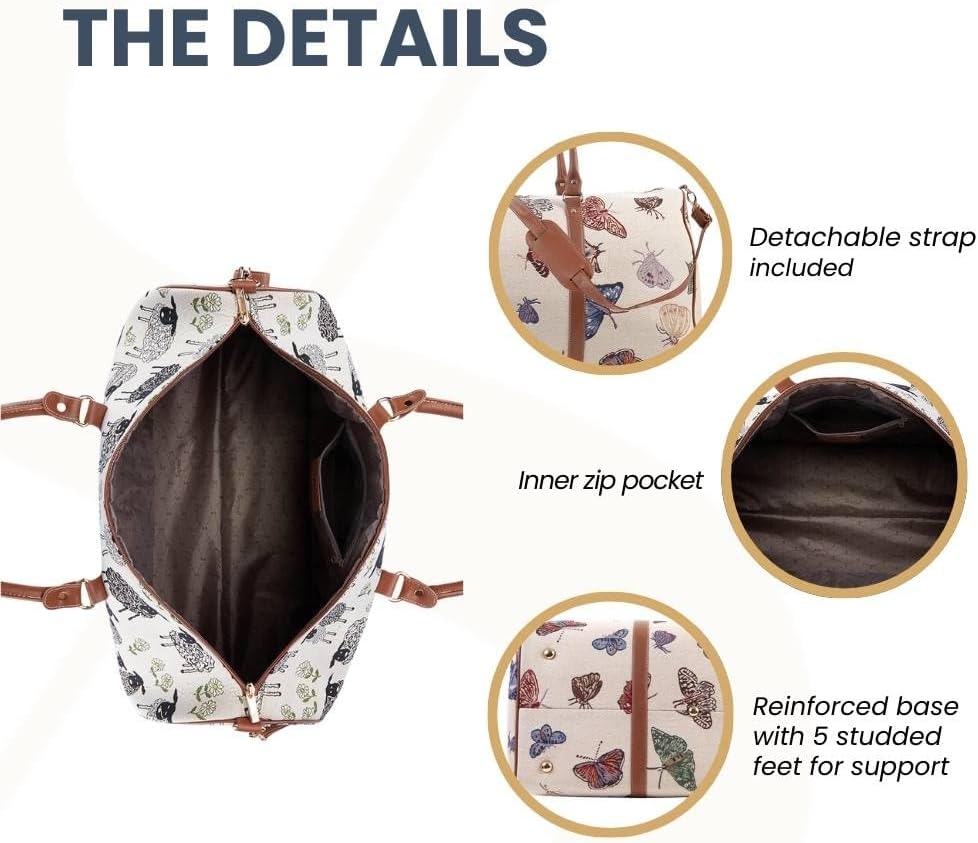 Women Large Duffel Bag, Ladies Carry-on Overnight Weekender, Womens Hand Luggage, Travel Bags for Teens & Girls - Image 4