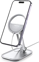 Lamicall Support Téléphone pour MagSafe Chargeur - Support Pliable Téléphone en Aluminium pour MagSafe, 360° Rotation, pour iPhone 16 15 14 13 Pro Max/Pro/Plus/Mini, [Chargeur pour MagSafe Non Inclus]