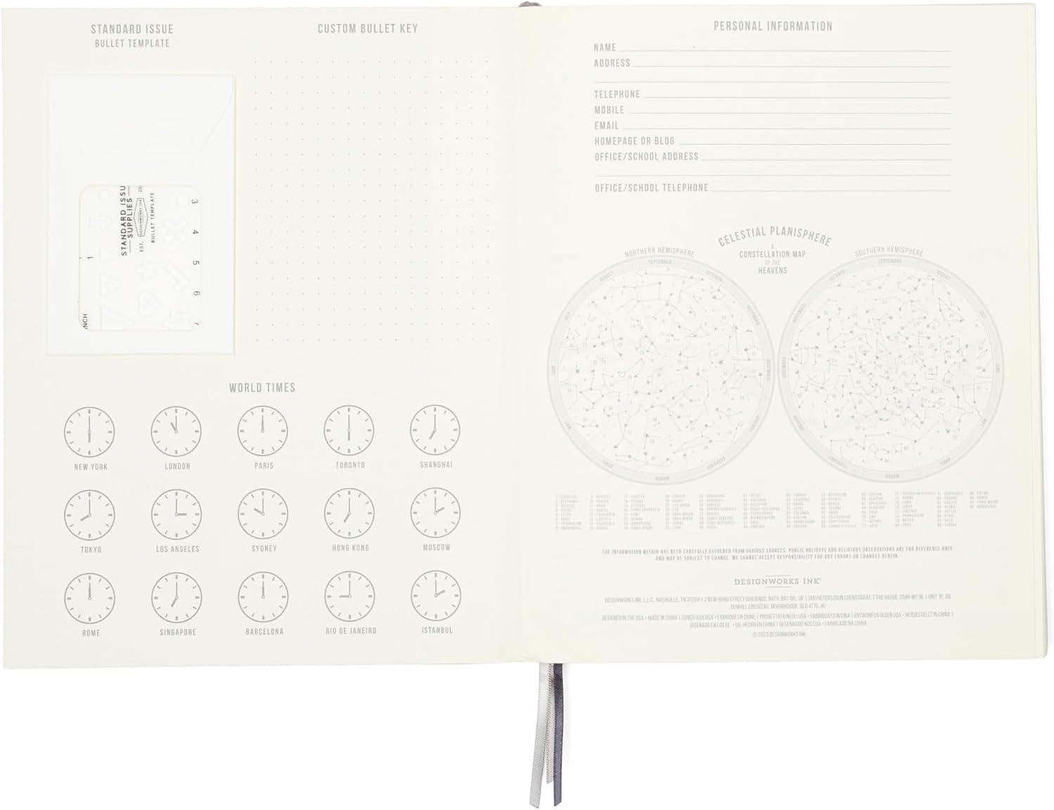 DesignWorks Ink Standard Issue Notebook No. 3, Undated Daily Planner & Writing Journal, 192 Lined Pages, Pen Holder, Small Notebook for Work & Journaling, 6.75 x 8.5 in, Rosewood & Blush