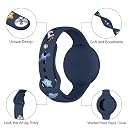 Tobfit Waterproof Airtag Bracelet for Kids,Soft Silicone Hidden GPS Tracker Wristband,Safe & Comfortable Airtag Holder for Children, Compatible with Apple Airtag, Dark Blue Astronaut gallery image