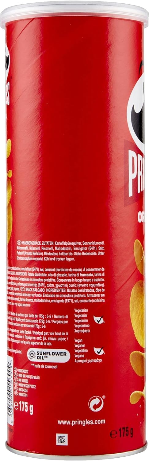 Italian Gourmet Original Chips Patatine in Dose Snack salato, 20 x 175g | Knusprig und würzig; confezioni pratiche per aperitivo, feste e pausa, Gesamtnettogewicht 3,5 kg + Kostenlos Polpa 400g
