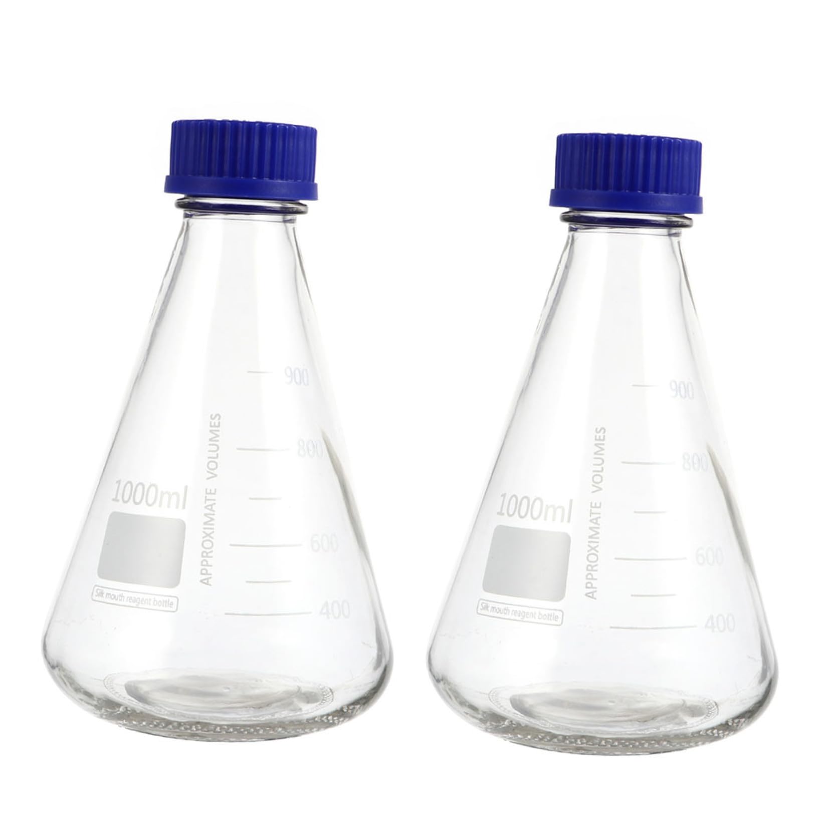 MAGICLULU 2 piezas Frascos de Vidrio Cónicos para Laboratorio con Precisa Material Seguro Uso Educativo y Científico