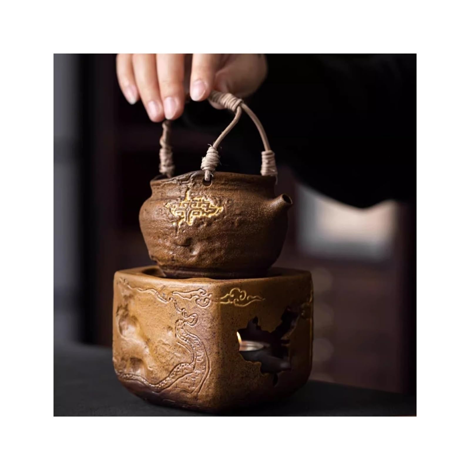 Chauffe théière bougie en céramique pour savourer un thé chaud à la maison en hiver