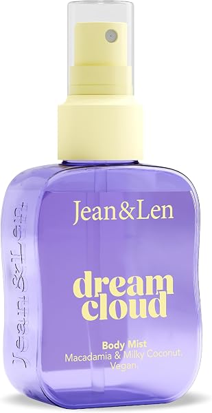 Jean & Len Body Mist Dream Cloud, cremig-sanfter Duft nach Macadamia, Vanille & Karamell, mit Panthenol & Vanille-Extrakt, langanhaltend, Bodyspray vegan, 100 ml - 1
