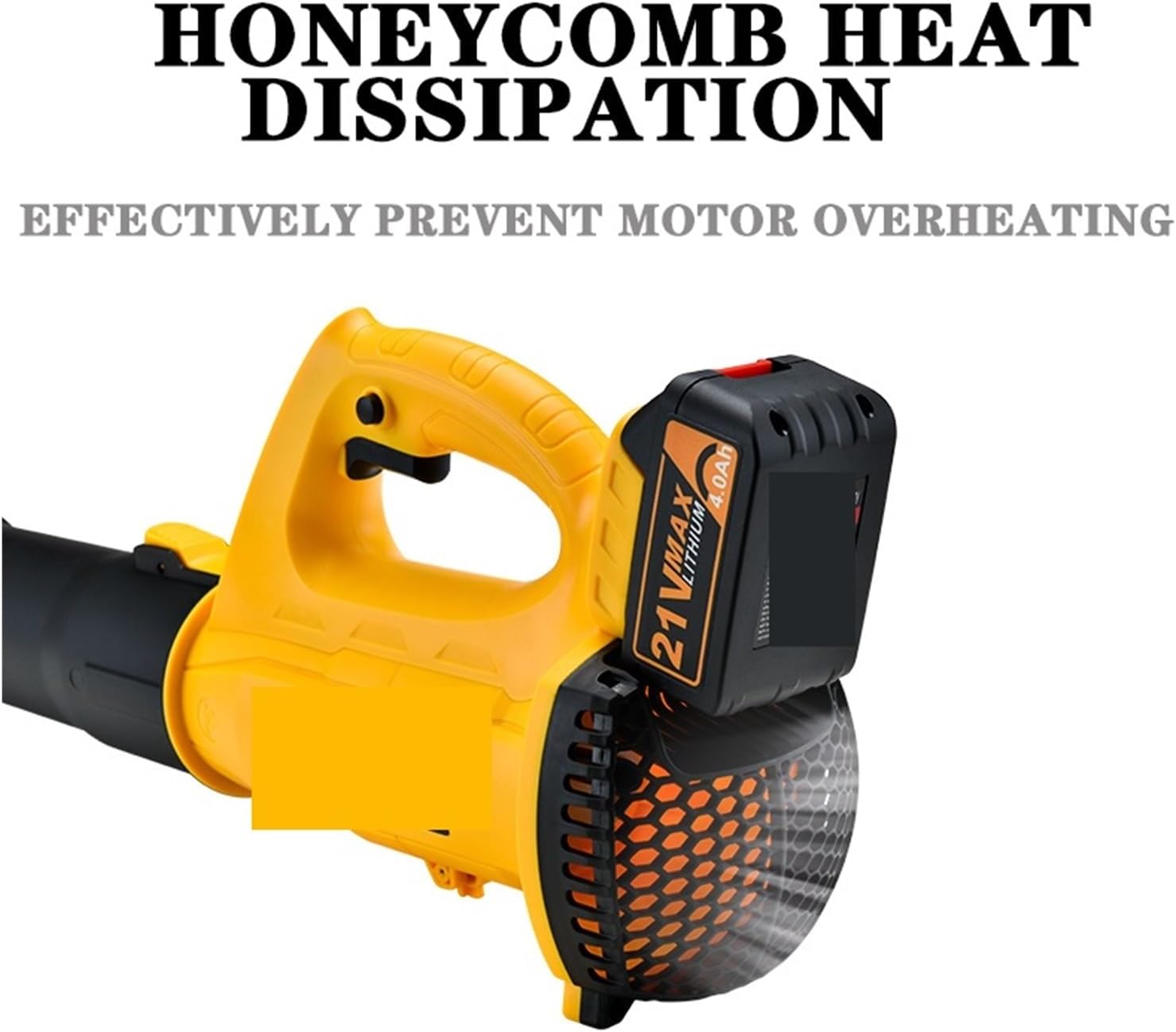 Centrifugal Blower Speeds 320 CFM Industry Cordless Air Blower， Snow Leaf Sweeper Garden Part Tools， Lawn Care Dust For 21V Battery Low Vibration And High Safety(6.0-2 batteries)