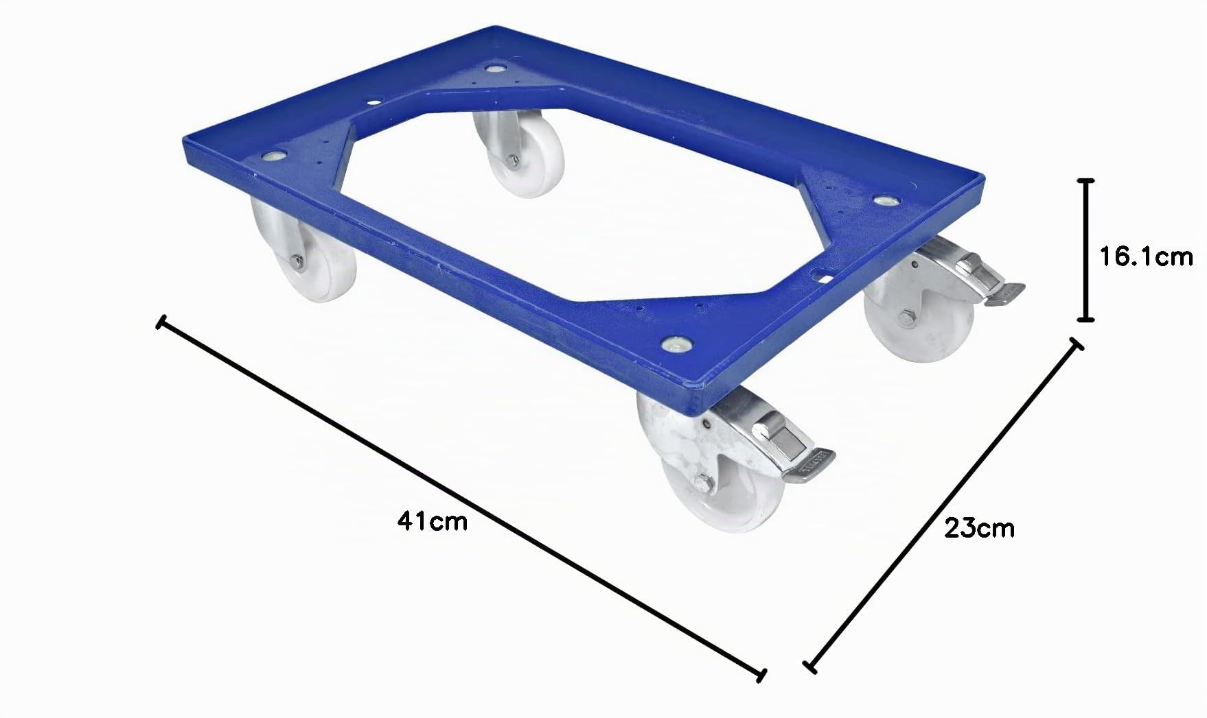 METRO Professional Carro para Eurocontenedor, 61 x 41 x 16,1 cm, azul