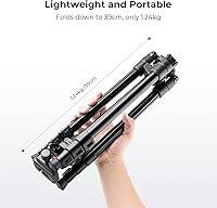 Vista 8 de K&F CONCEPT 64 pulgadas/163 cm Trípode de cámara, Trípode ligero de viaje al aire libre para DSLR con cabeza de bola de 360 grados, capacidad