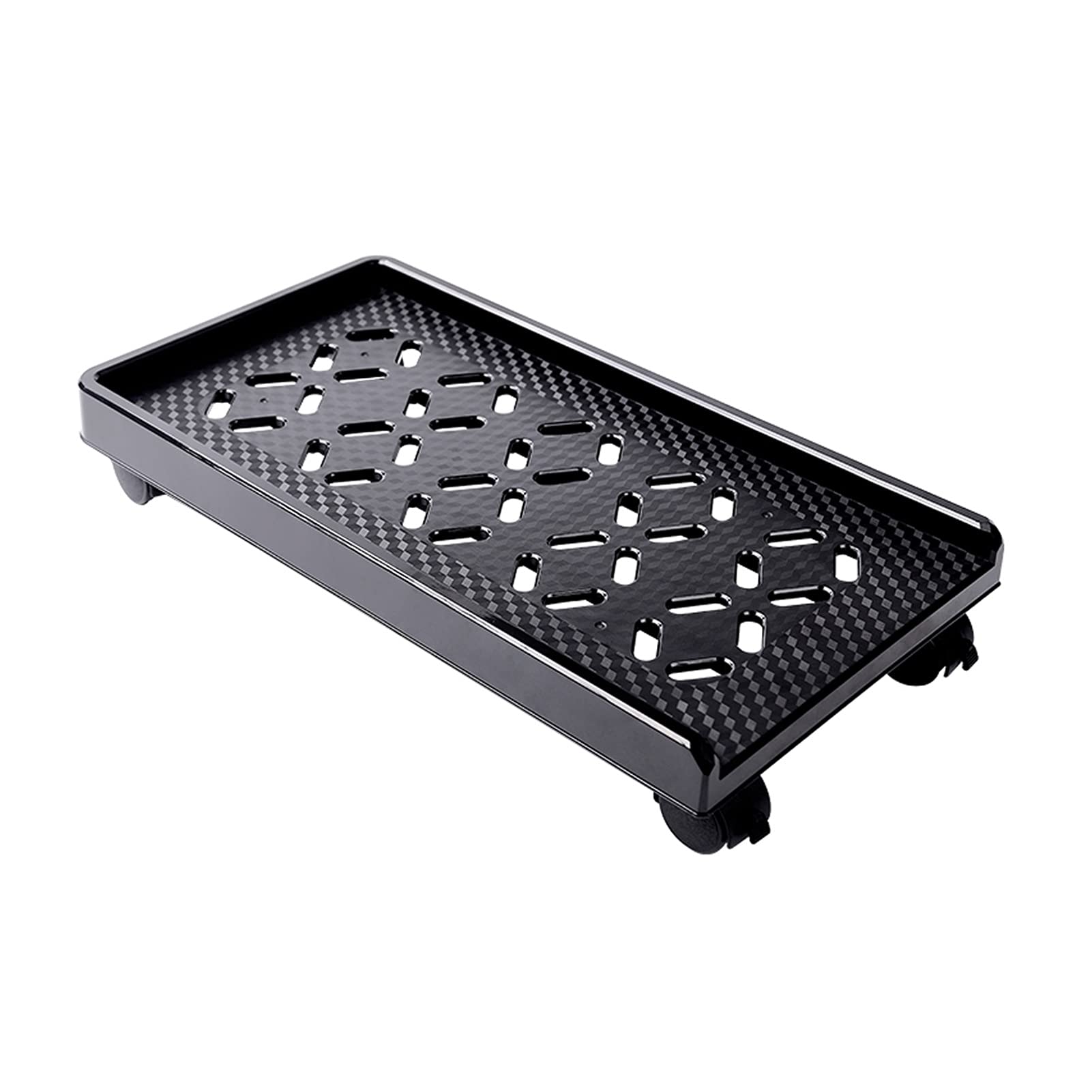 Supporto per CPU Carrello della staffa della cpu del rack del PC mobile con le ruote, vassoio di base del host del PC del desktop, ripiano del telaio della puleggia mobile (nero) Supporto per PC