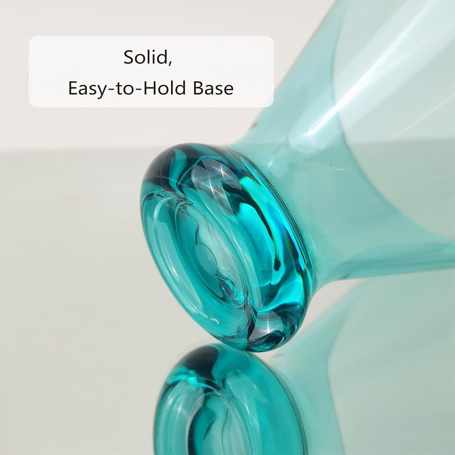 9 oz Stemless Martini Glasses Set of 6, Heavy Base Stable Cocktail/Drink/Juice/Margarita Glasses, Reusable Acrylic Drink Cups, BPA-Free, Shatter Proof, Dishwasher Safe (Cyan)