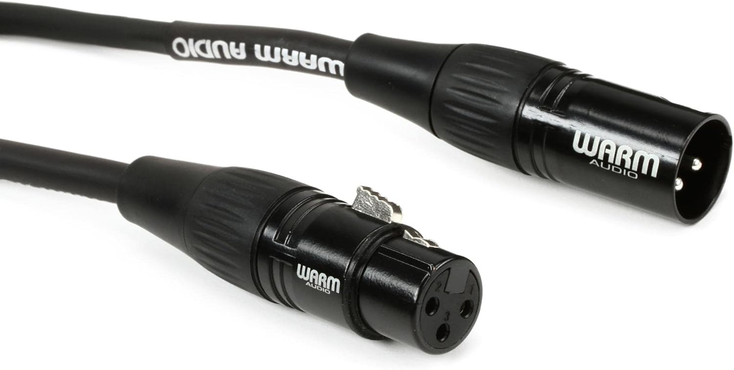 Warm Audio Pro Series XLR Female to XLR Male Microphone Cable - 25-foot Black/Silver, Pro-XLR-25'