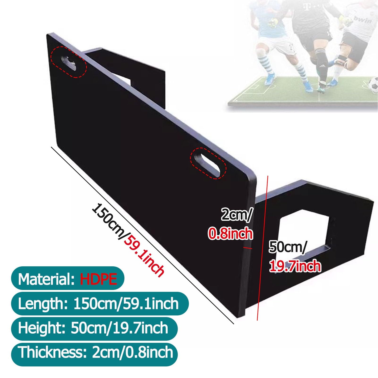 Tavola rimbalzante da calcio per allenamento di passaggio e tiro, grande parete di allenamento per calcio nera/tavola rimbalzante da calcio a doppio angolo, resistente agli urti, per uso in palestra