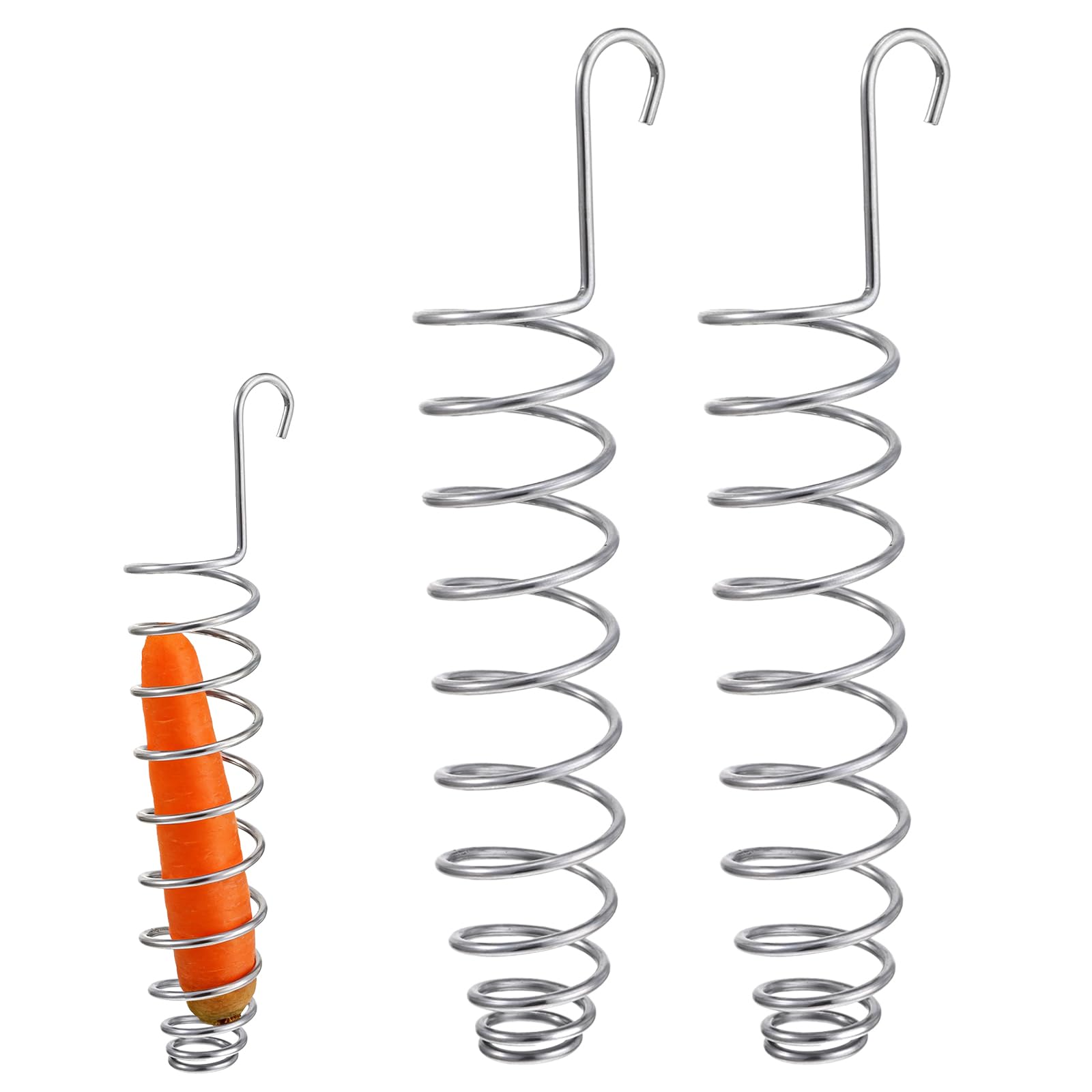 2 Pack Millet Spray Holder for Parrots, Parakeet Treat Skewer Feeder Budgie Toys, Bird Food Holder Cage Accessories, Fruit and Vegetable Holders for Budgie Parakeet Cockatiel Cage Feeding, Silver
