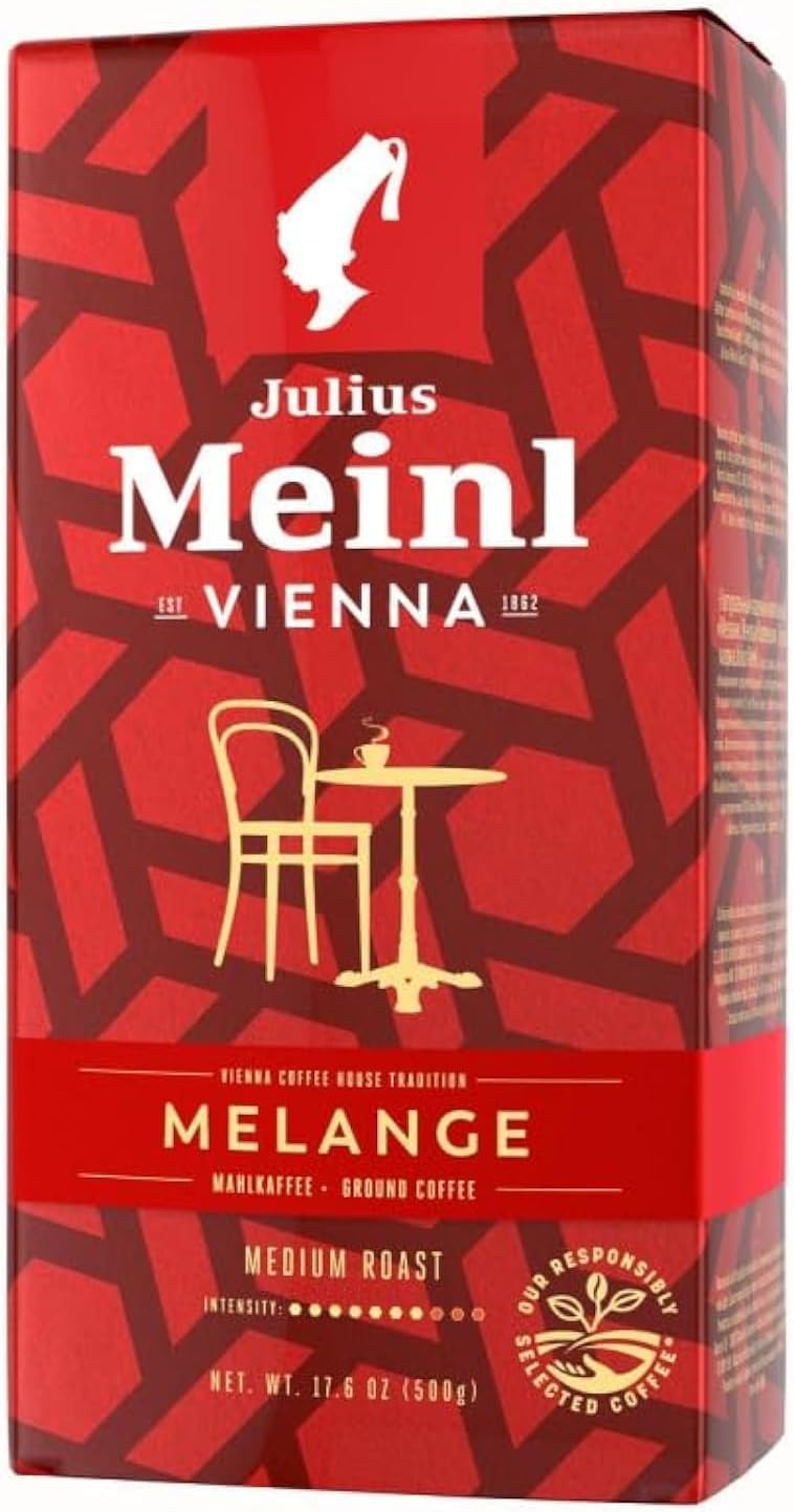 Julius Meinl Vienna Melange Coffee House Tradition, Medium Roast Ground Coffee, Intensity 7, 500g