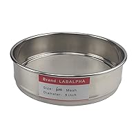 Vista 8 de LABALPHA 5 tamices de laboratorio de malla, tamiz de prueba #5 malla, 8 '' de diámetro, paño de alambre de acero inoxidable 304 (0.157 in)